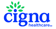 The logo for Cigna Healthcare, an accepted insurance provider.