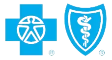 The logos for Blue Cross and Blue Shield, an accepted insurance provider.